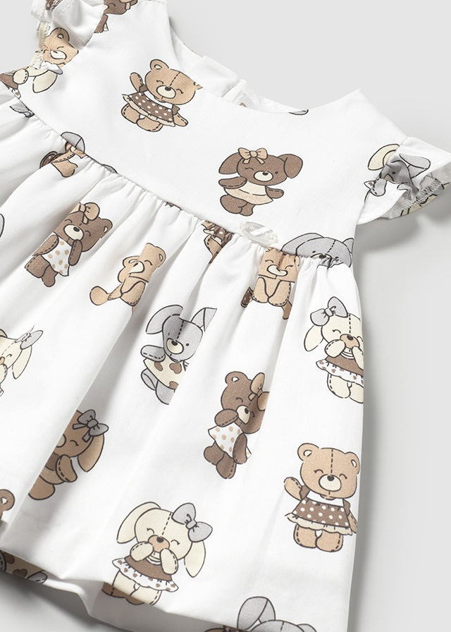 Baby Teddy & Bunny Playdate Dress mayoral