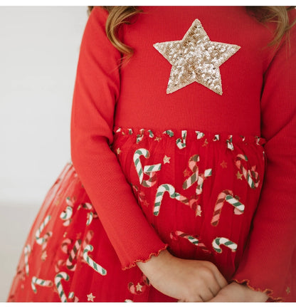 Red Candy Cane TuTu Dress