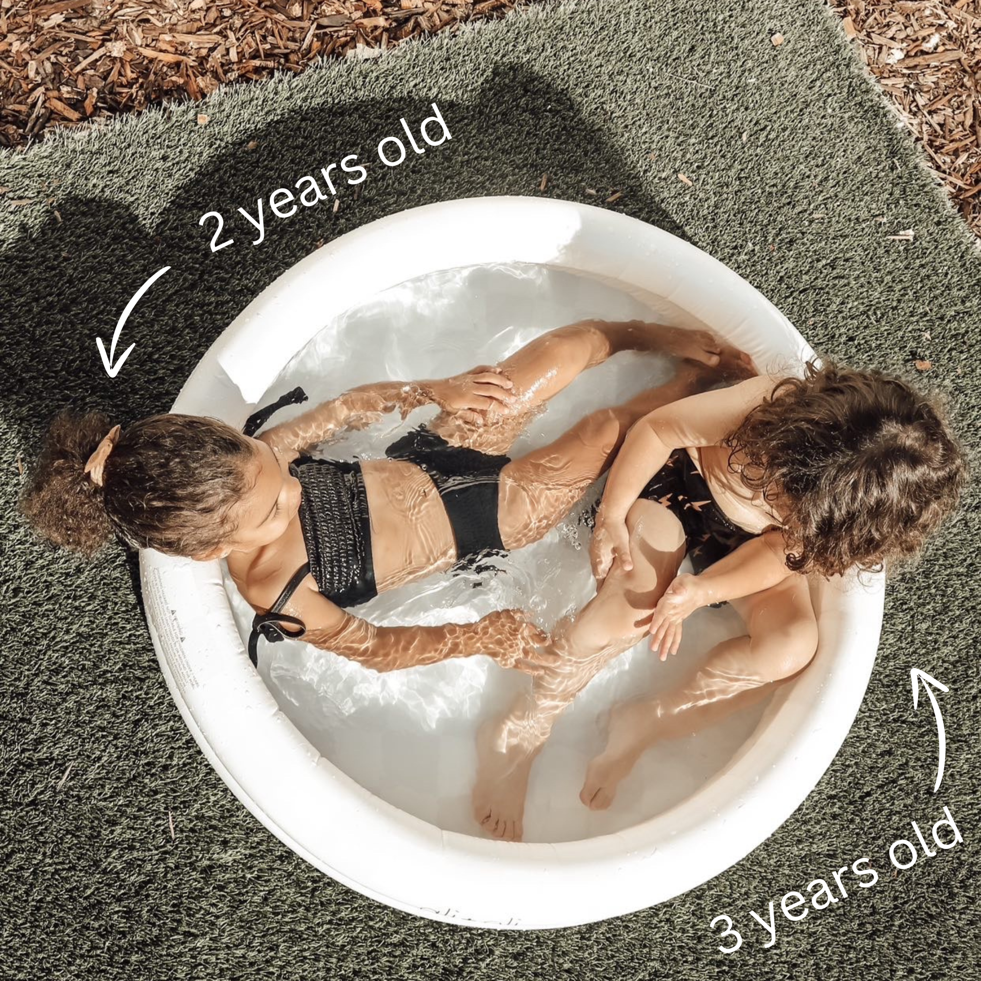 Baby Ali+Oli Two Rings Small Kids Inflatable Pool 35 Inches Ali+Oli