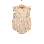 Baby Flutter Sleeve Bubble Romper - Ladybugs City Mouse Studio