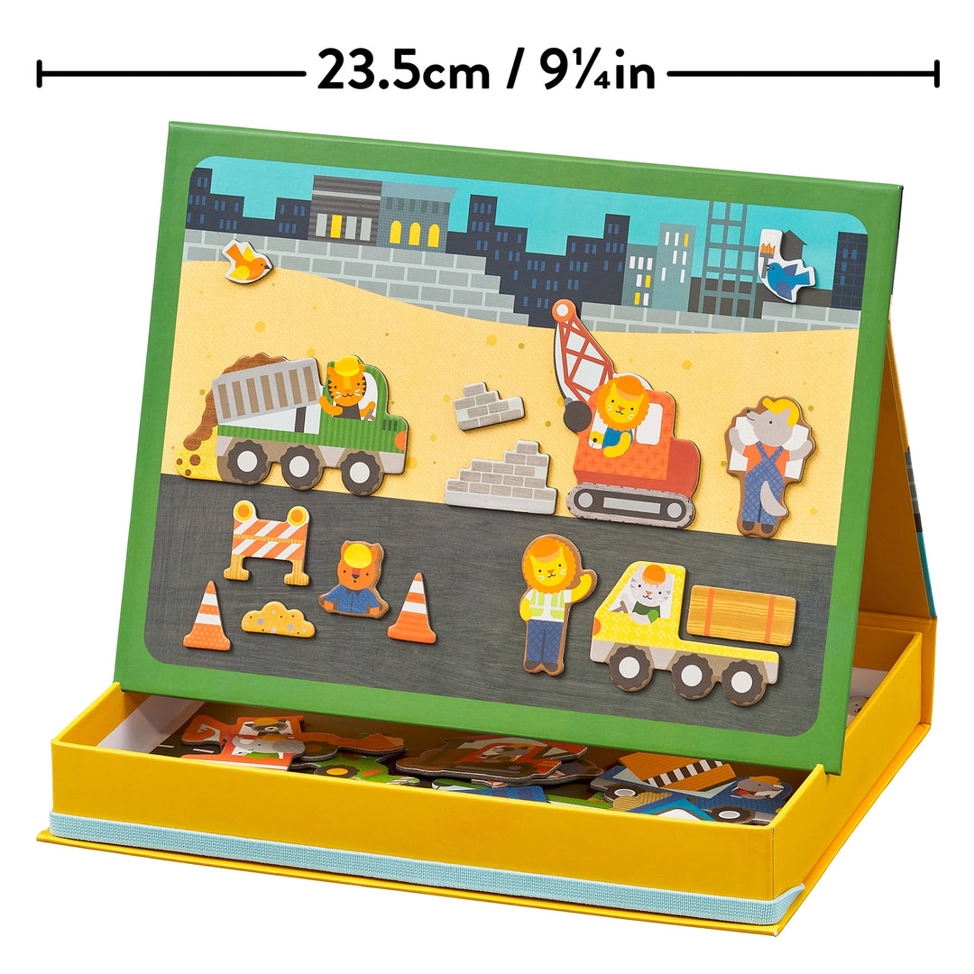 Construction Magnet Play Scene