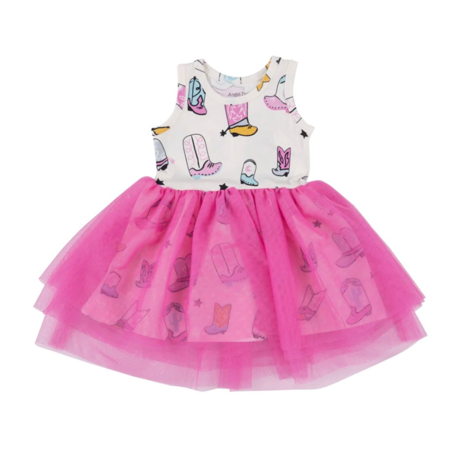 Cowgirl Boots Tutu Dress