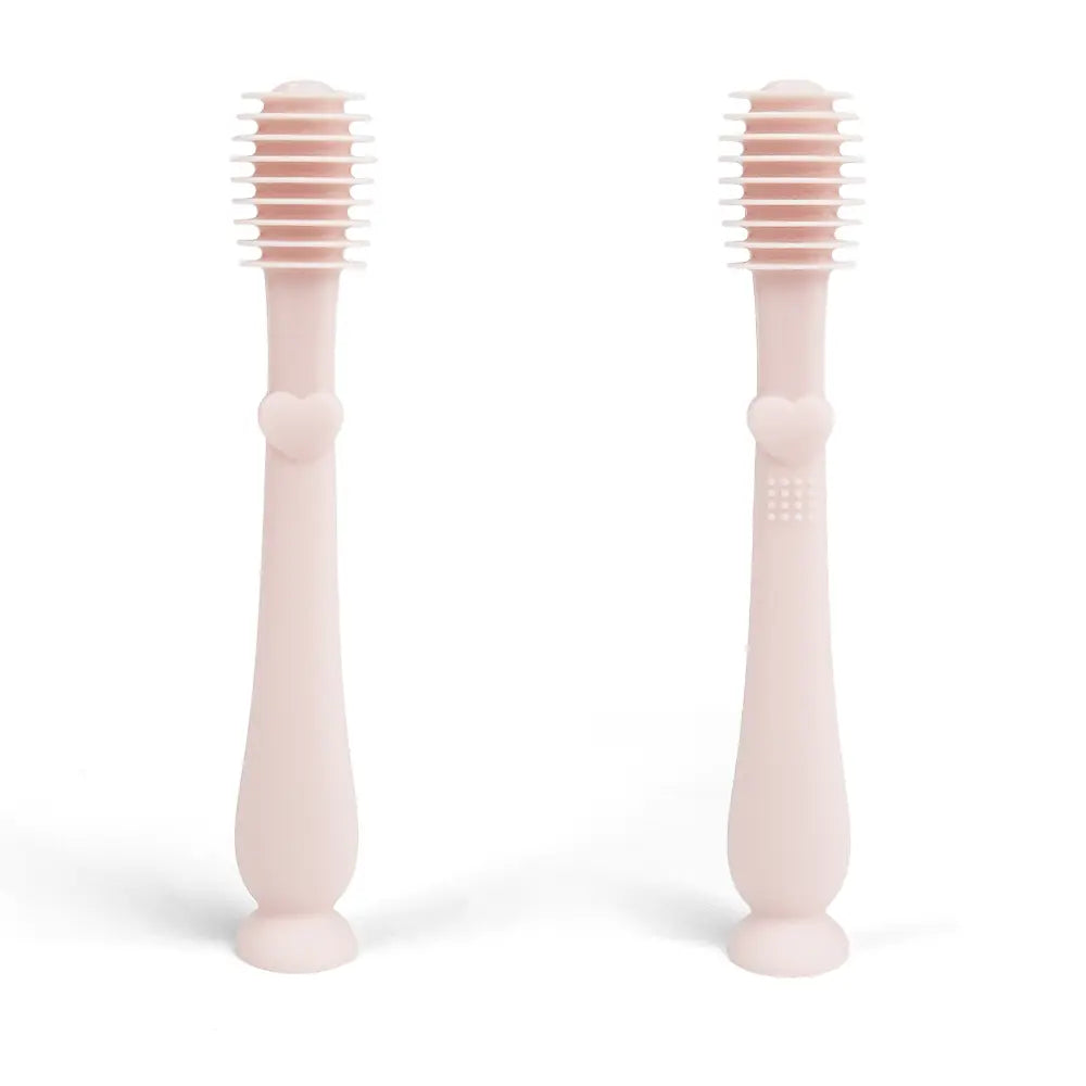 Baby Finger Toothbrush & Tongue Cleaner Oral Set 3m+ (Blush) Ali+Oli