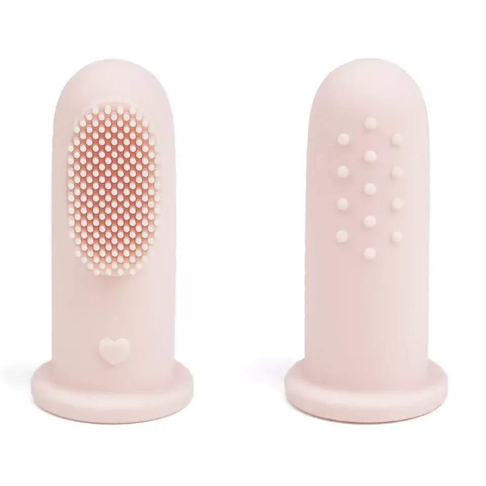 Baby Finger Toothbrush & Tongue Cleaner Oral Set 3m+ (Blush) Ali+Oli