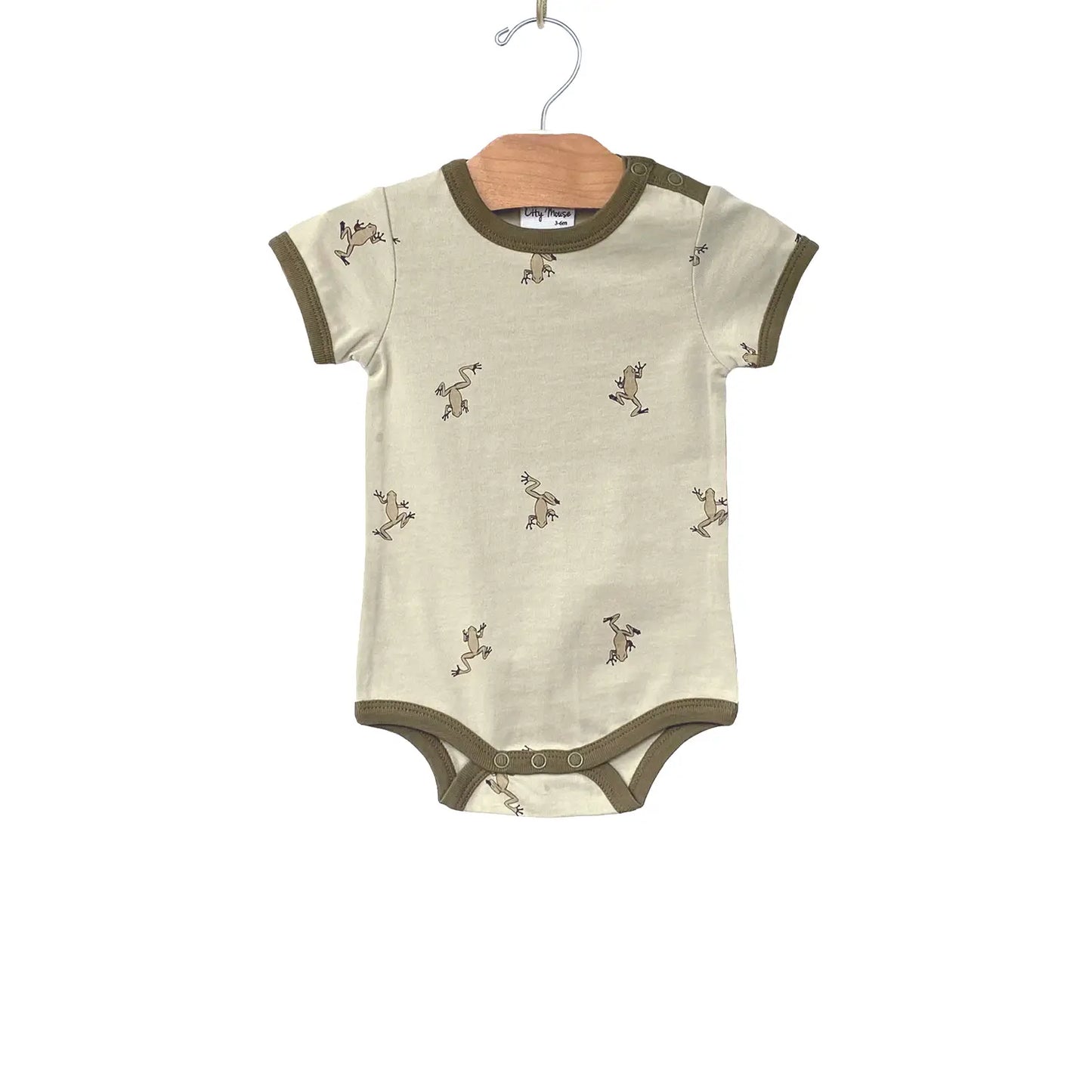 Cotton Bodysuit - Frogs