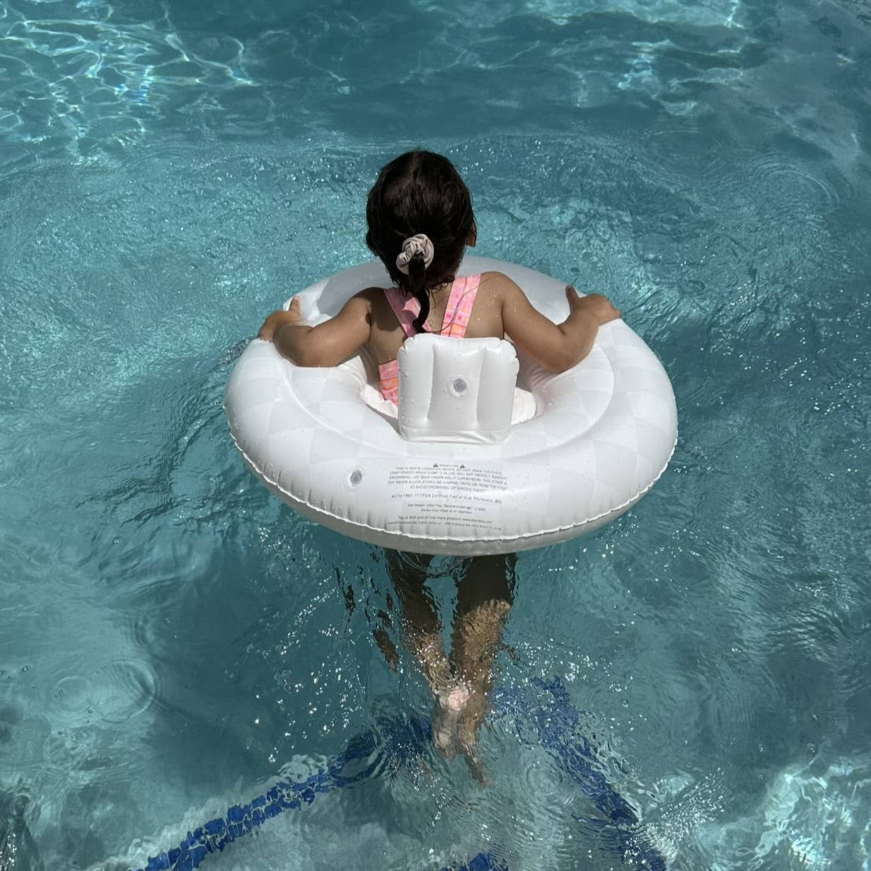 Baby Ali+Oli Baby Swim Seat Ring Pool Float (Checkers) Ali+Oli