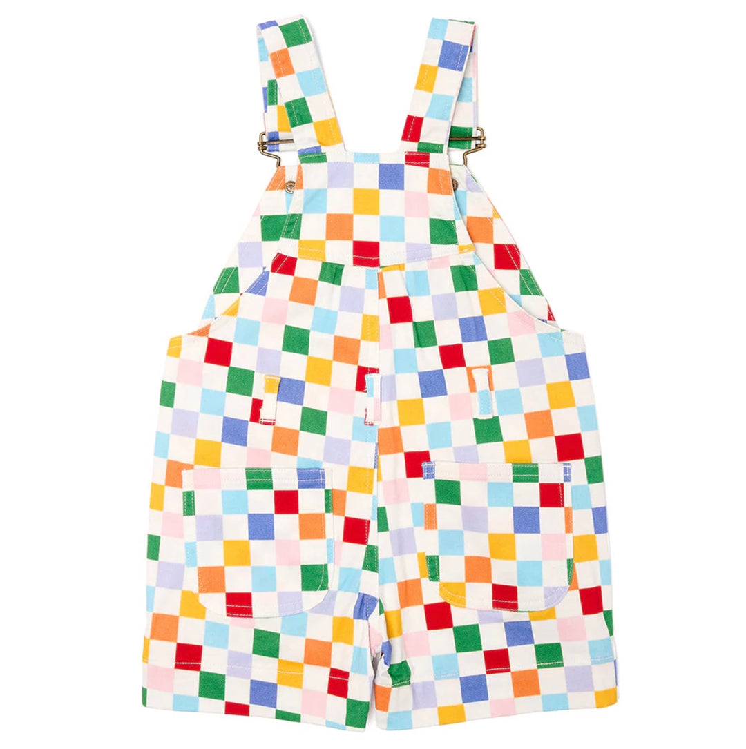Classic Checkerboard Dungarees - Multicolor