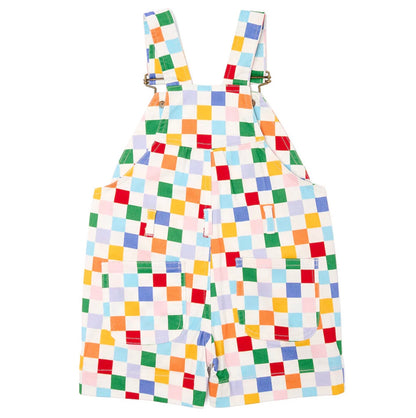 Classic Checkerboard Dungarees - Multicolor