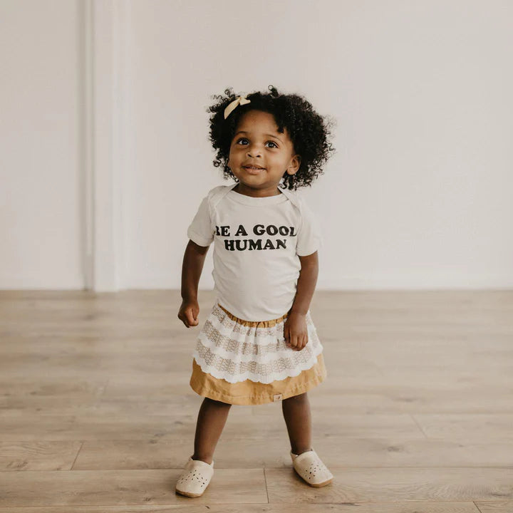 Baby Be a Good Human Onesie Rivet Apparel