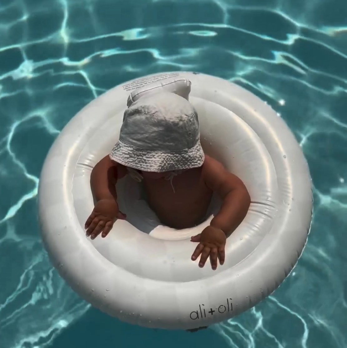 Ali+Oli Baby Swim Seat Ring Pool Float (Checkers)