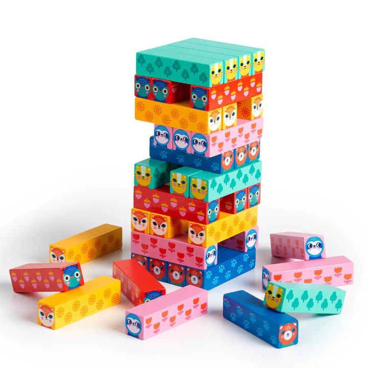 Wild Wobble Wooden Tumbling Tower