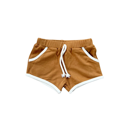 Retro Shorts in Toffee