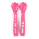 Love First Bite Miss Mess Wonder Spoon Set: Pink Bella Tunno