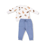 Best Friend Dogs - French Terry - Uni - Raglan Sweatshirt + Jogger Set Angel Dear