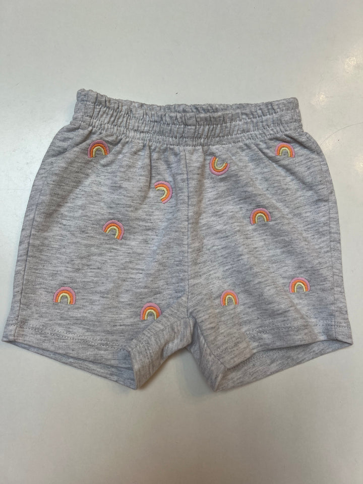 Light Grey Rainbow Cotton Shorts