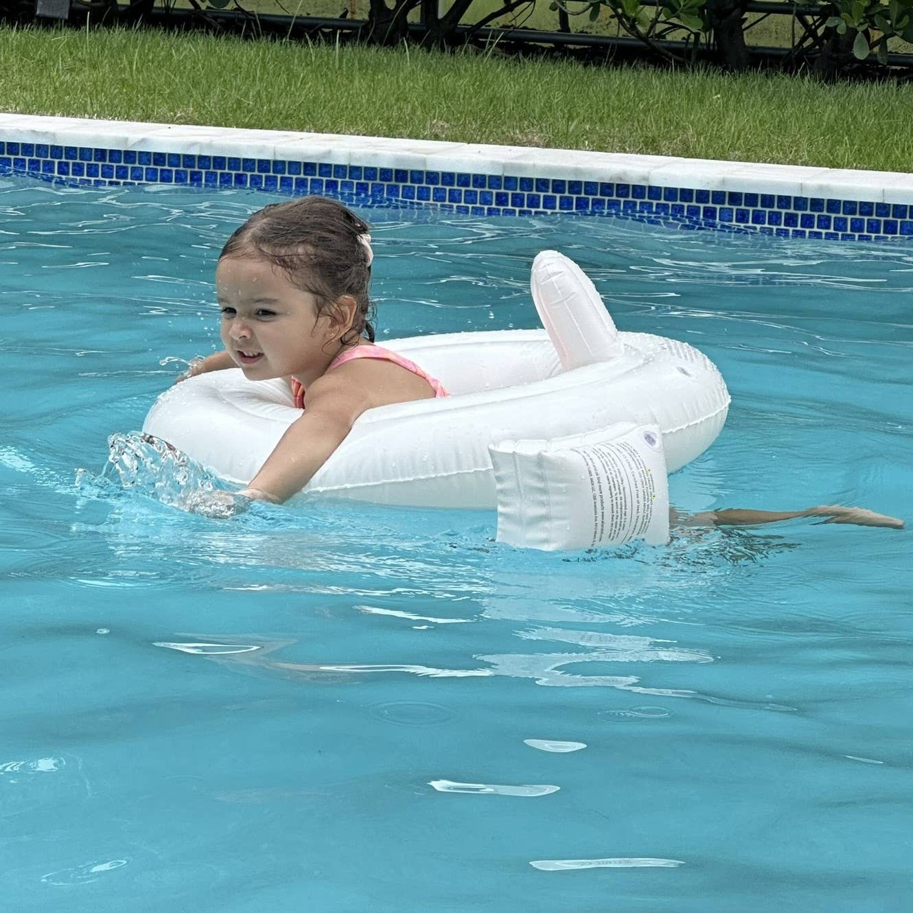Baby Ali+Oli Baby Swim Seat Ring Pool Float (Checkers) Ali+Oli