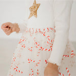 White Candy Cane TuTu Dress Petite Hailey
