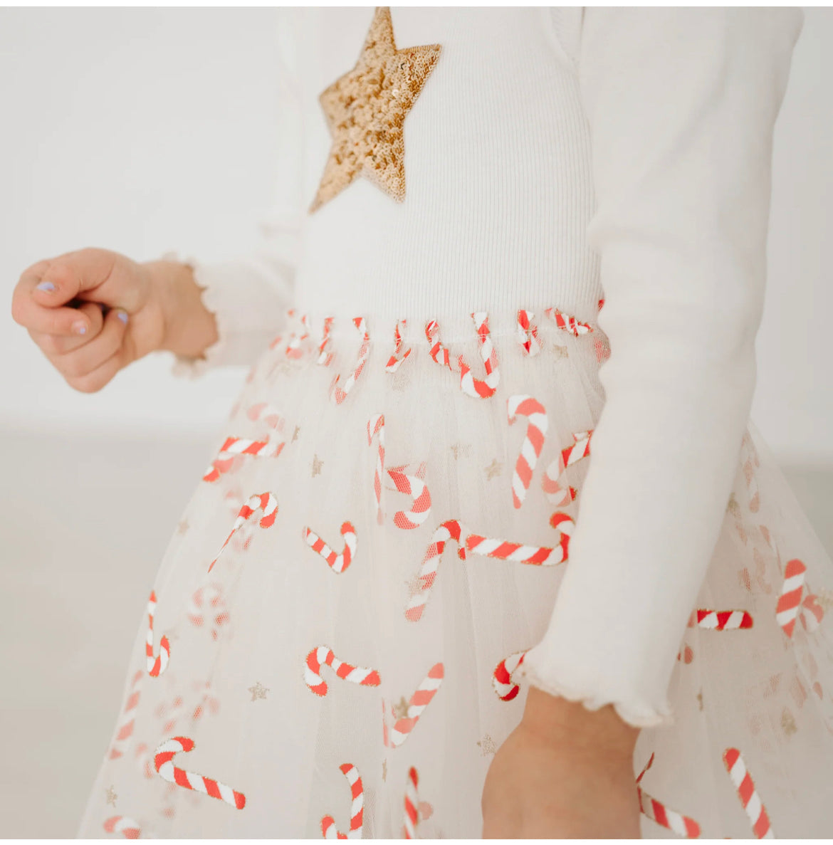 White Candy Cane TuTu Dress Petite Hailey