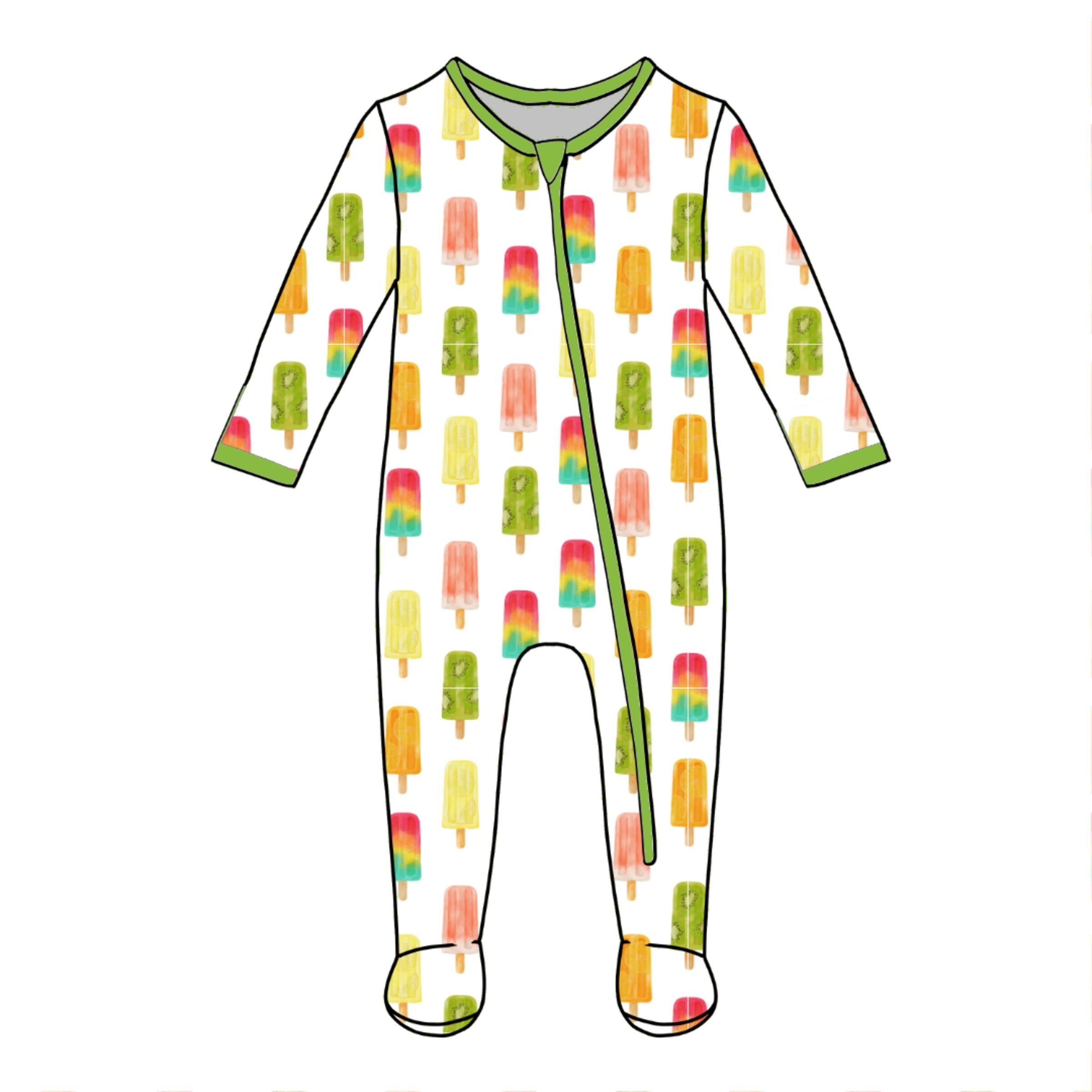 Baby Popsicle Footie Pajamas BESTAROO