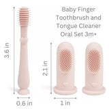 Baby Finger Toothbrush & Tongue Cleaner Oral Set 3m+ (Blush) Ali+Oli