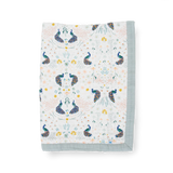 Muslin Baby Quilt - Peacock little unicorn