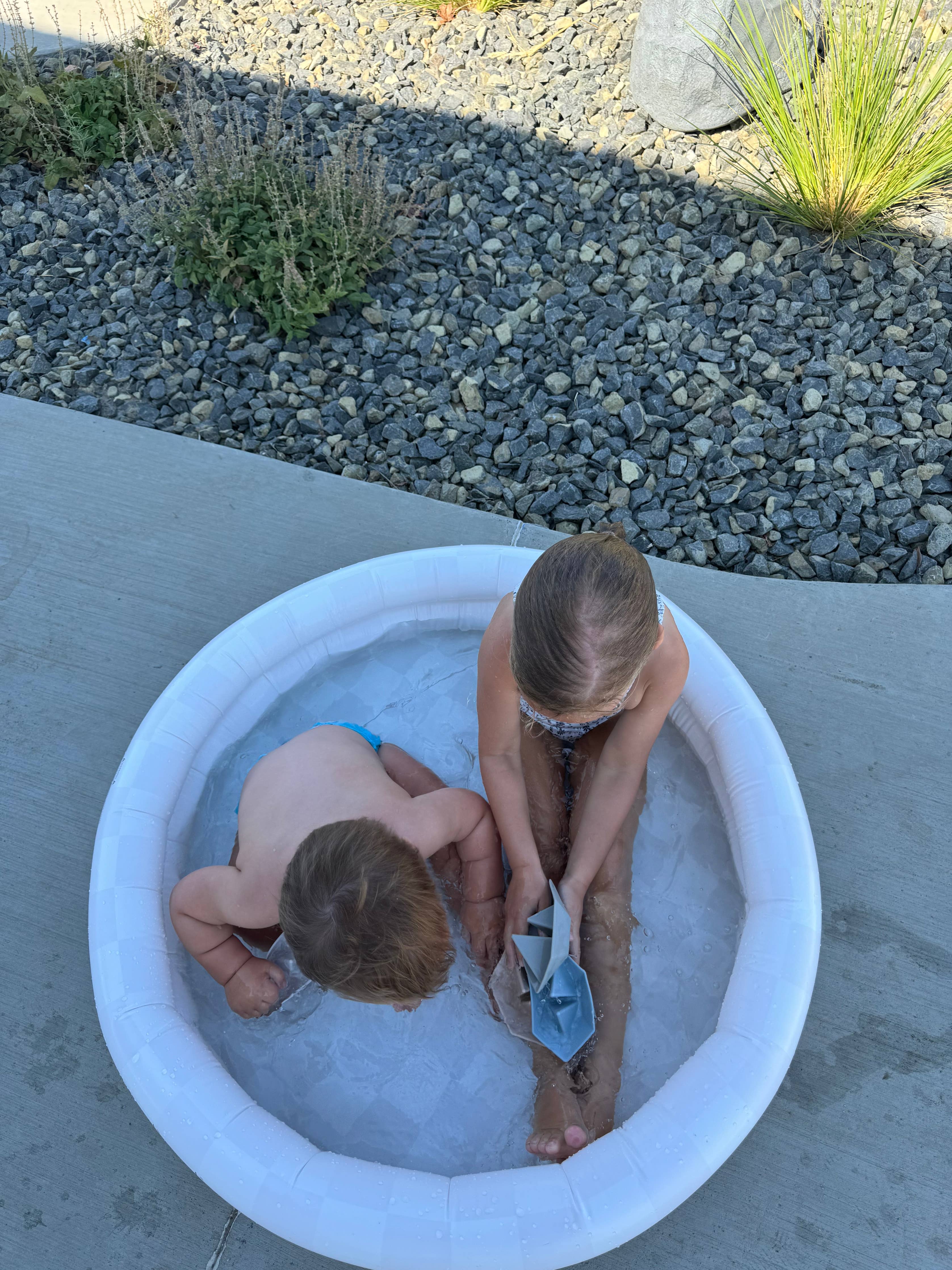 Baby Ali+Oli Two Rings Small Kids Inflatable Pool 35 Inches Ali+Oli