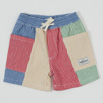 Kid Patchwork Stripe Noah Pocket Shorts Goldie & Ace