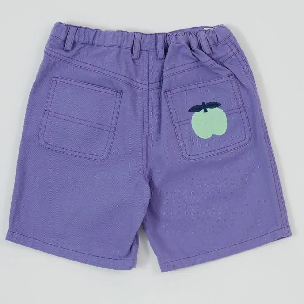 Kid Wide Leg Apple Denim Shorts Goldie & Ace