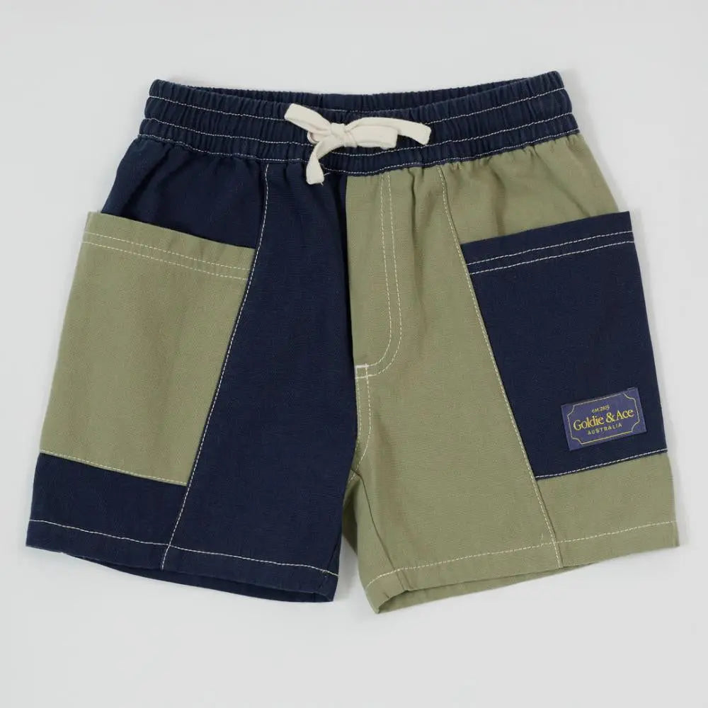 Kid Patchy Pocket Shot Sage/Navy Goldie & Ace