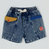 Kid Colour Block Vintage Denim Shorts Goldie & Ace