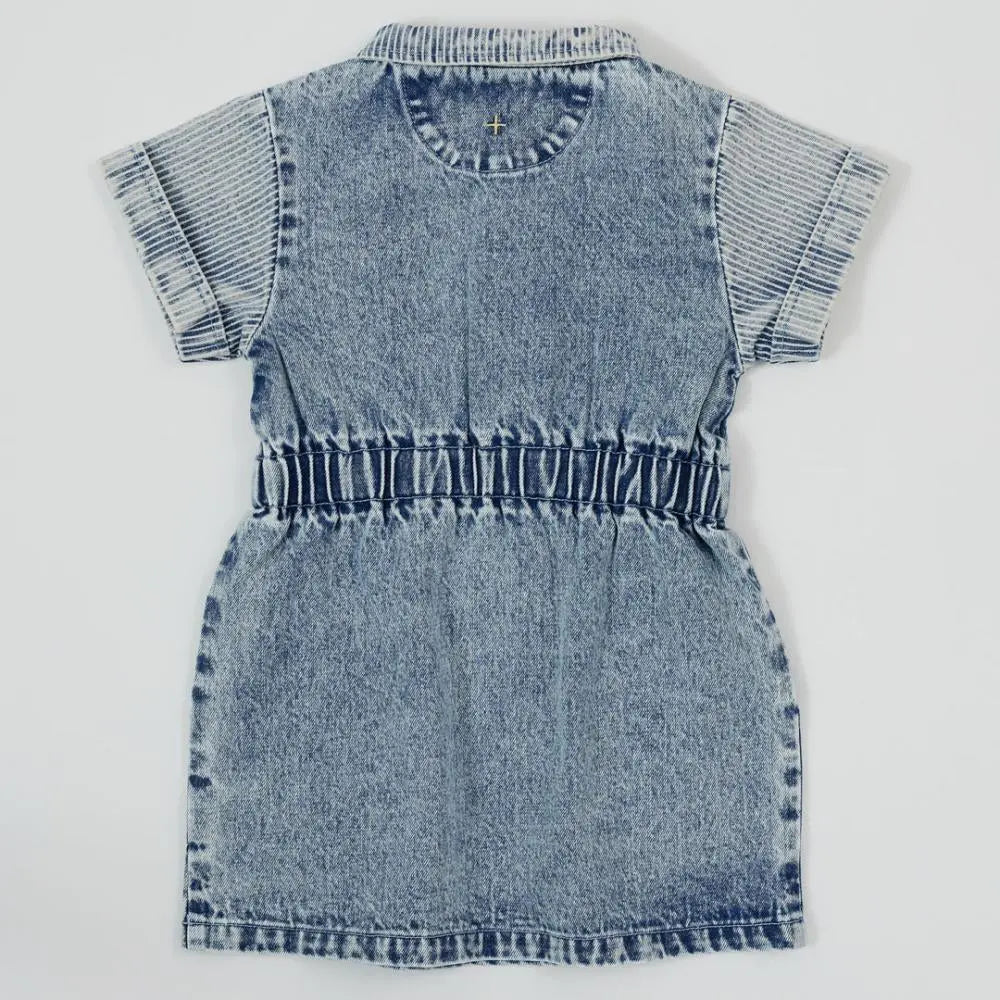 Toddler Piper Pinstripe Denim Belted Dress, Toddler Pinstripe Denim Dress, Giggles LA GIGGLES LA Toddler Piper Pinstripe Denim Belted Dress, Toddler Pinstripe Denim Dress, Giggles LA GIGGLES LA