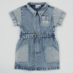 Toddler Piper Pinstripe Denim Belted Dress Goldie & Ace