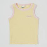 Kid Embroidered Colou Pop Rib Singlet Yellow/Pink Goldie & Ace