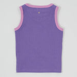 Kid EmbroideredColour Pop Rib Singlet Purple/Pink Goldie & Ace