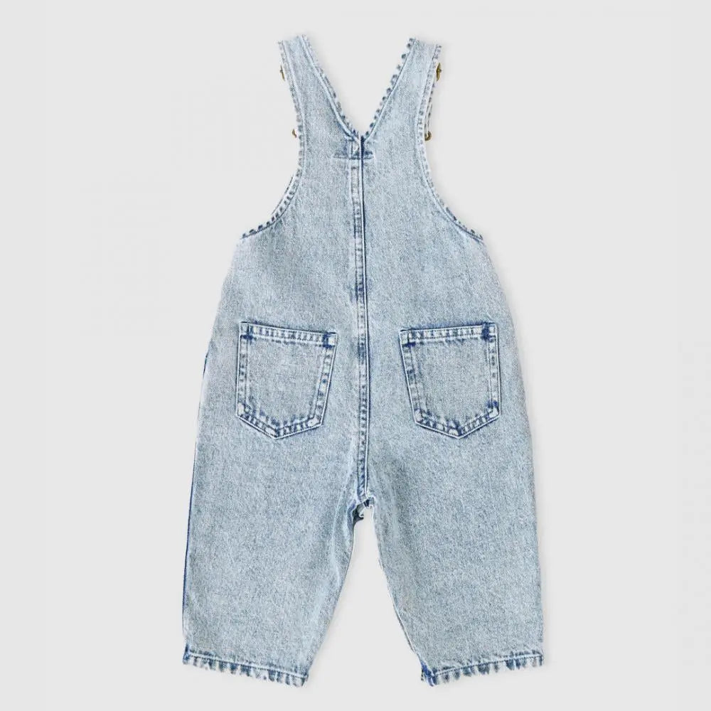 Kid Austin Vintage Washed Denim Overalls Goldie & Ace