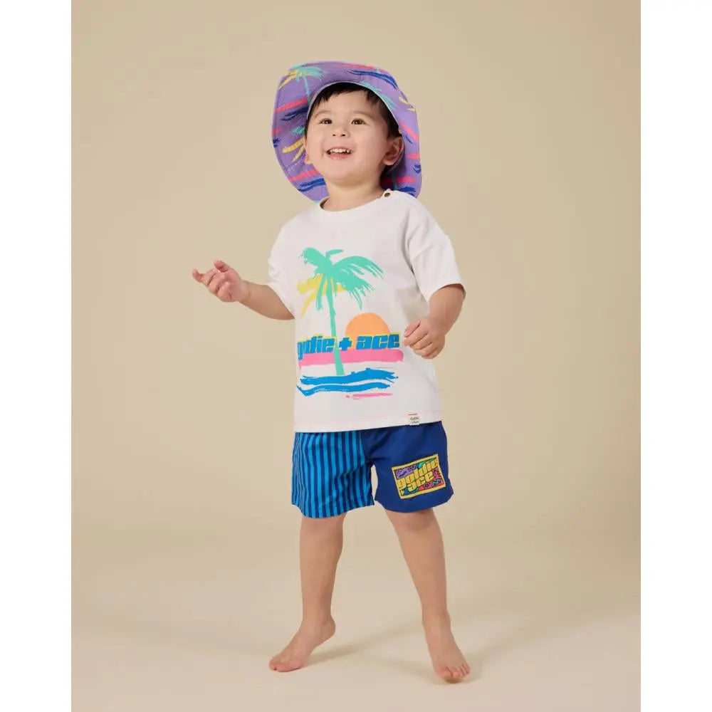 Kid Pastel Palm Beach Swim Bucket Hat Goldie & Ace