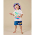 Kid Pastel Palm Beach Swim Bucket Hat Goldie & Ace