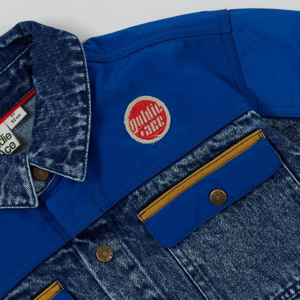 Kid Colour Block Vintage Denim Jacket Goldie & Ace