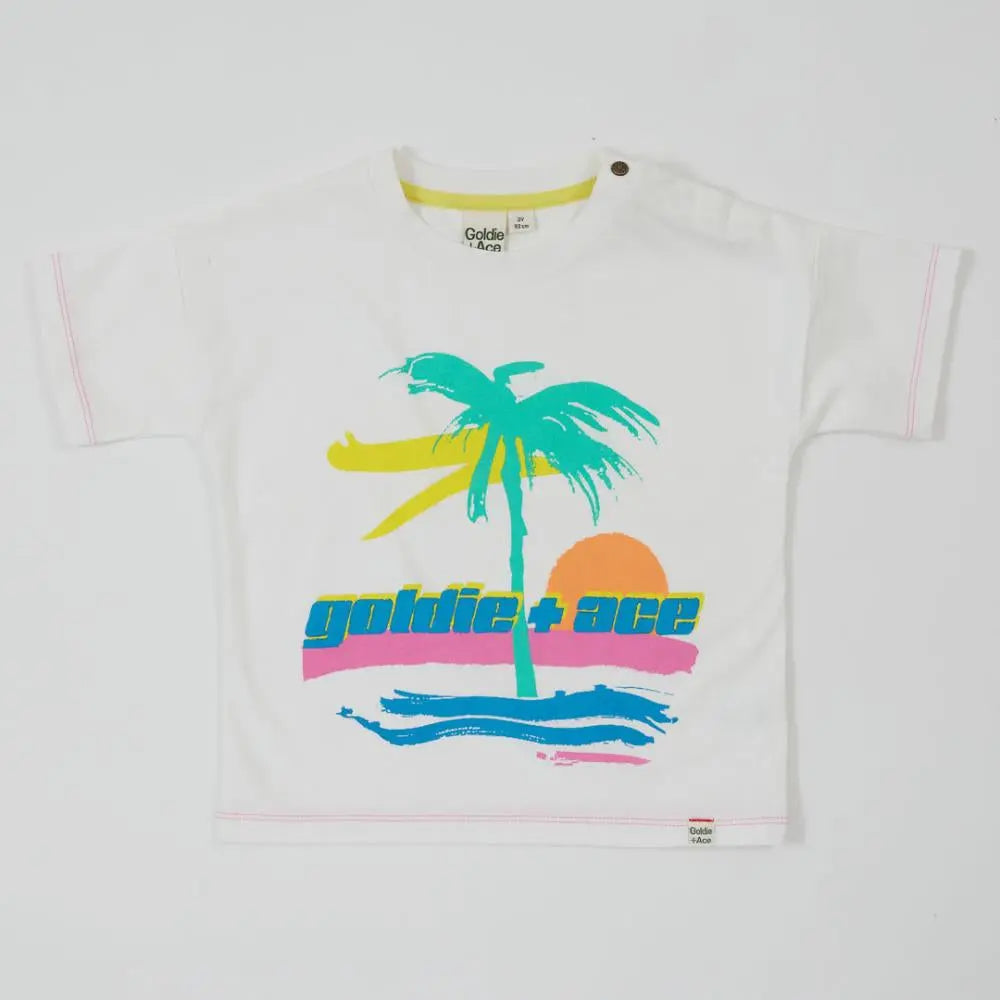 Kid Palm Sunset T-Shirt Goldie & Ace