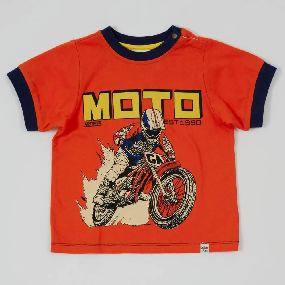 Kid Moto Ringer T-Shirt Goldie & Ace
