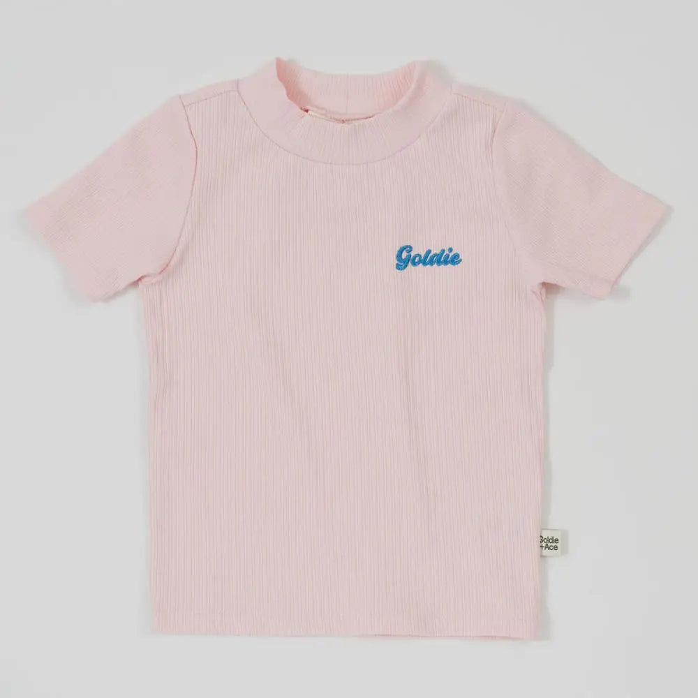 Kid Rib T-Shirt Pink Goldie & Ace