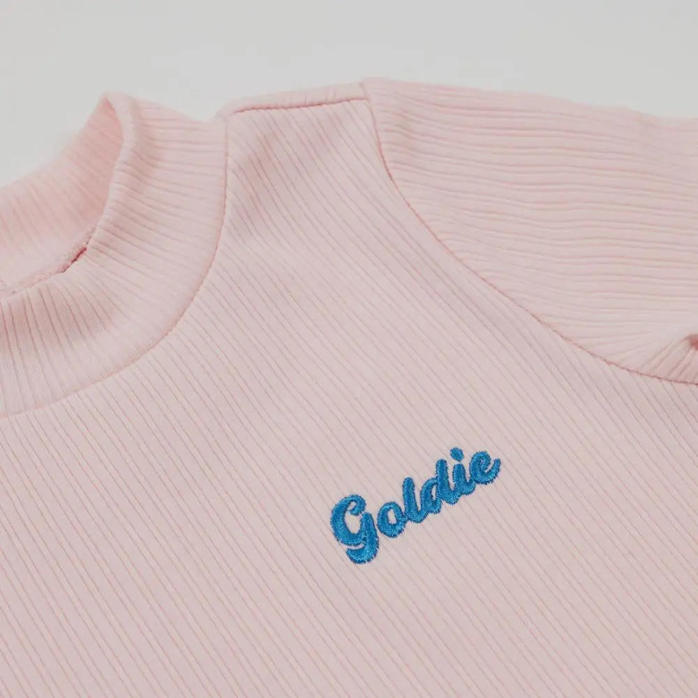 Kid Rib T-Shirt Pink Goldie & Ace