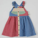 Kid Patchwork Stripe Heidi Pinafore Dress Goldie & Ace