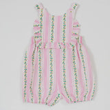 Baby Antique Stripe Strawberry Bubble Romper Goldie & Ace