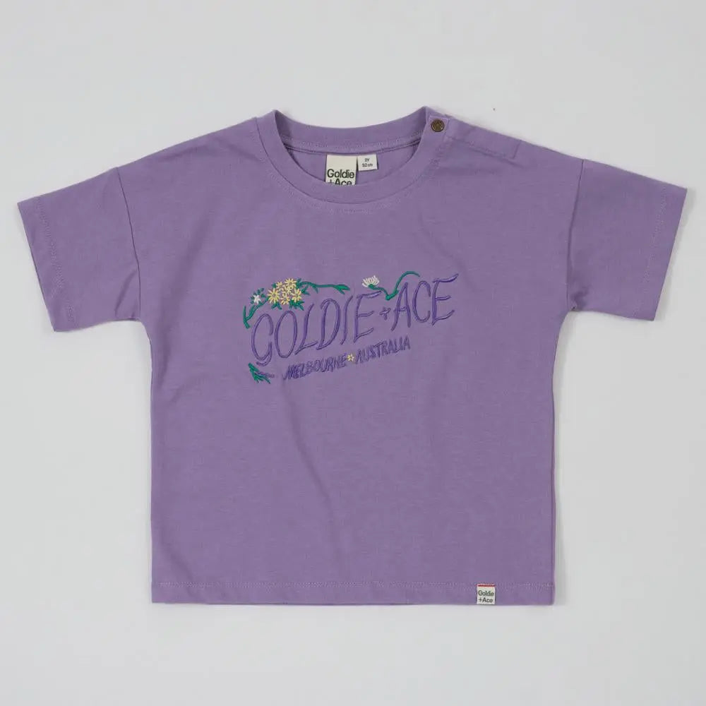 Kid Flora Embroidered T-Shirt Goldie & Ace