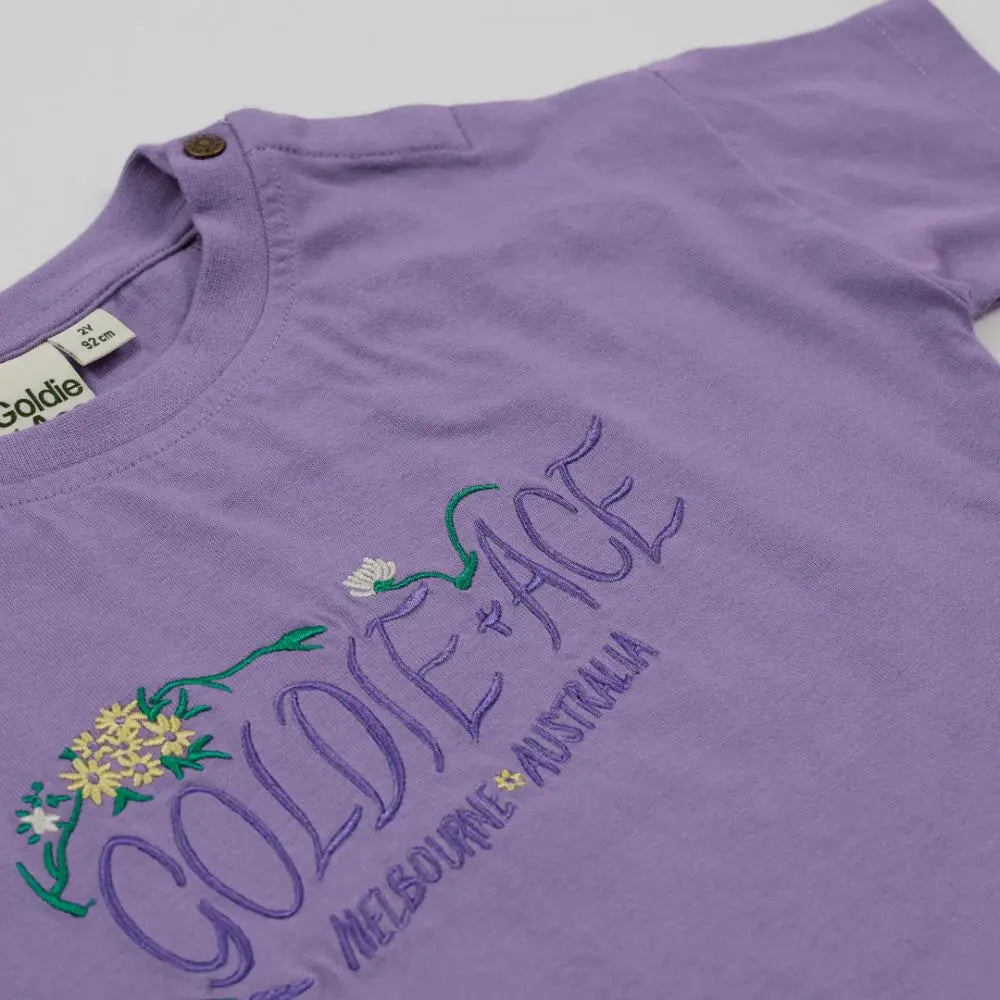 Kid Flora Embroidered T-Shirt Goldie & Ace