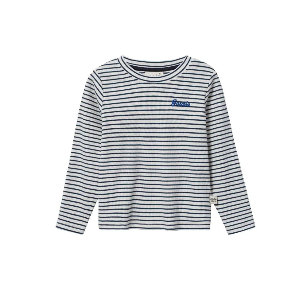 Kid Navy Stripe Rib Top Goldie&Ace