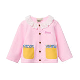 Baby Broderie Collar Patch Pocket Cardigan Goldie&Ace