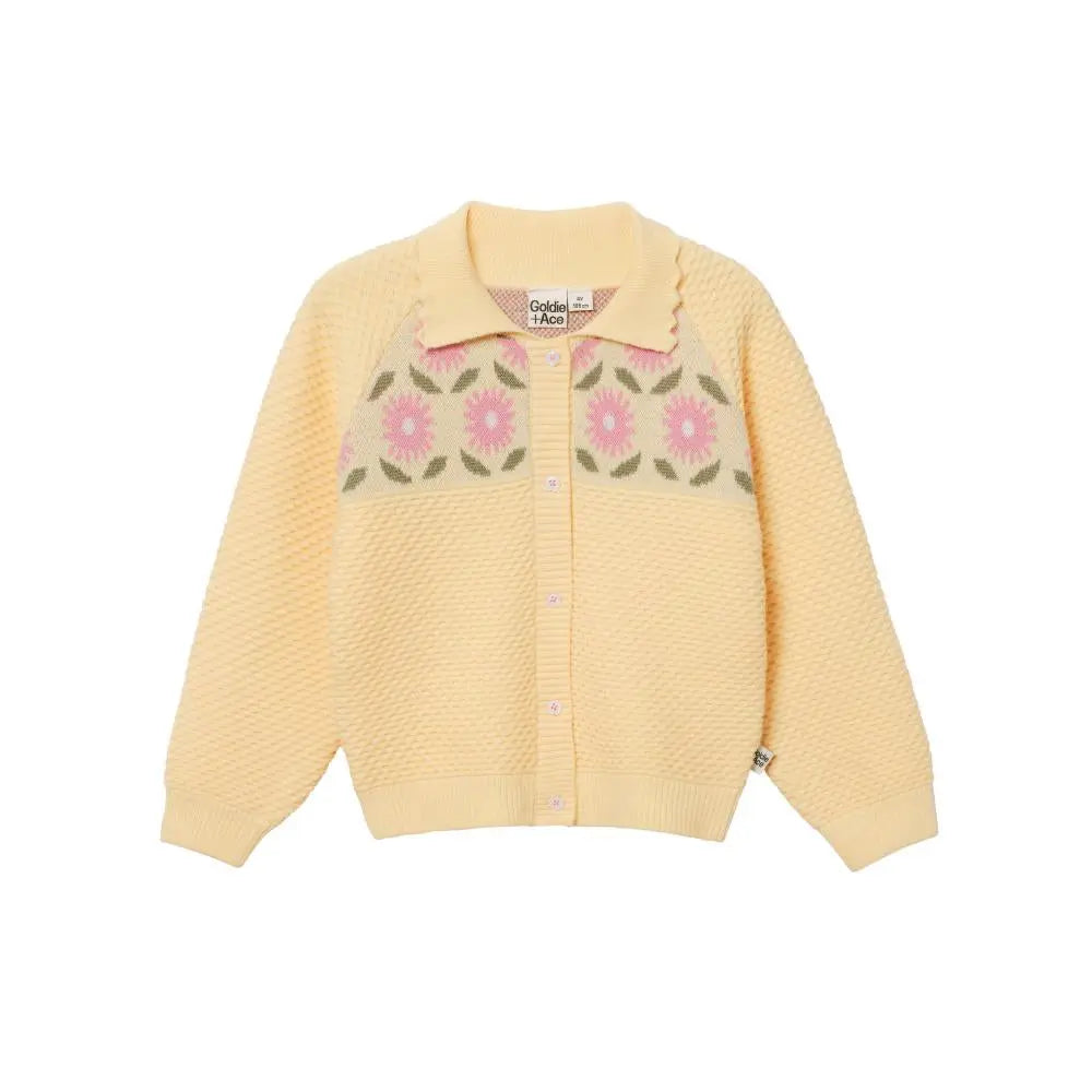 Toddler Dahlia Knit Collar Cardigan Goldie&Ace
