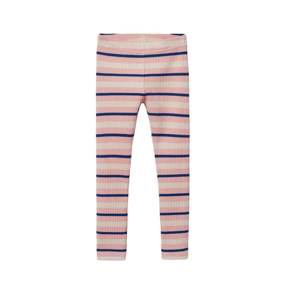 Kid Rib Legging Light Pink Stripe Goldie&Ace